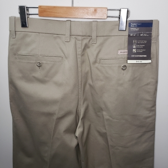 Denver Hayes Flex Tech Men Khaki Pants Size 32 - Picture 3 of 7
